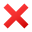 Cross mark    :x: ❌